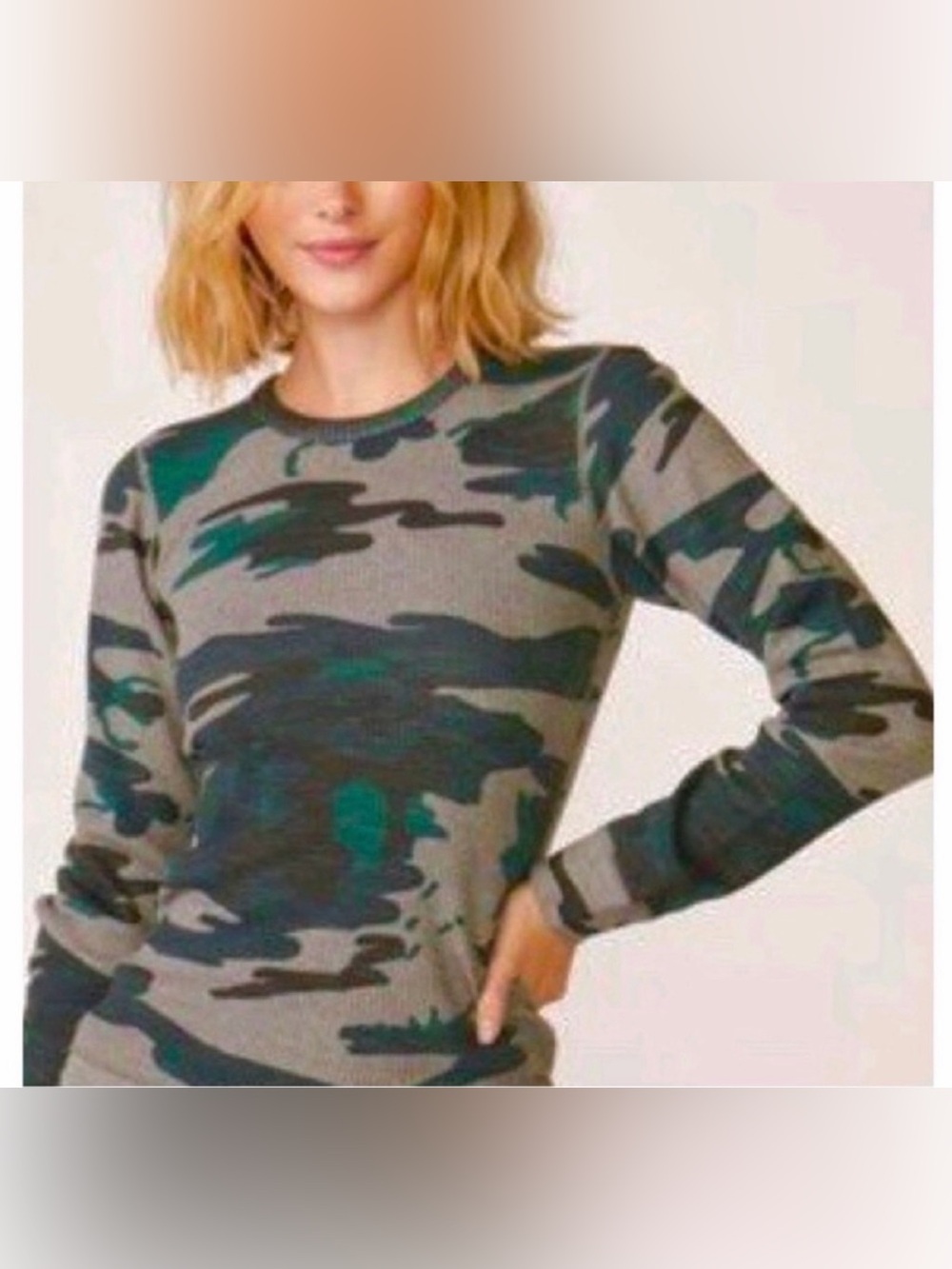 Monrow Camo Coord Matching Sweatsuit S/M
